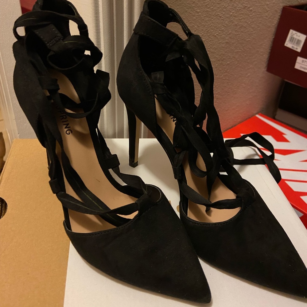 Call It Spring Lace Up Heels - Picture 5 of 5